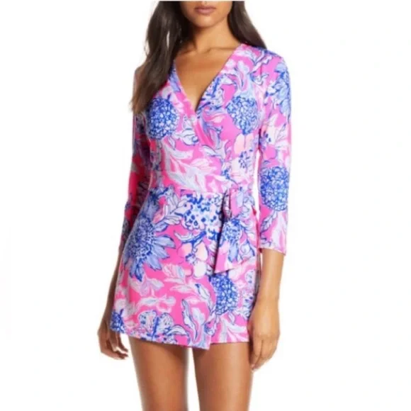 Lilly Pulitzer Karlie Wrap Romper Size M - Picture 1 of 11